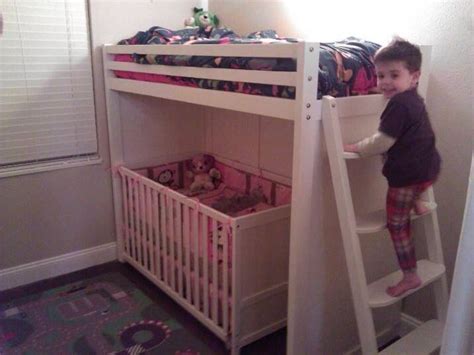 Being tired makes kids wired, and this wildness can easily lead to accidents. Toddler/crib bunk bed | Baby bunk beds, Kid beds, Toddler ...