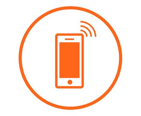 Mobile Alerts Mobile Phone Icon Orange Transparent Png Download