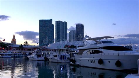 Miami Bayside In The Evening Miami Usa April 10 2016 Editorial