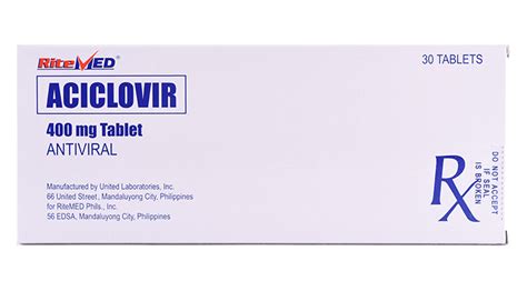 Chicken Pox Or Herpes Infection Rm Aciclovir 400 Mg Tab Ritemed