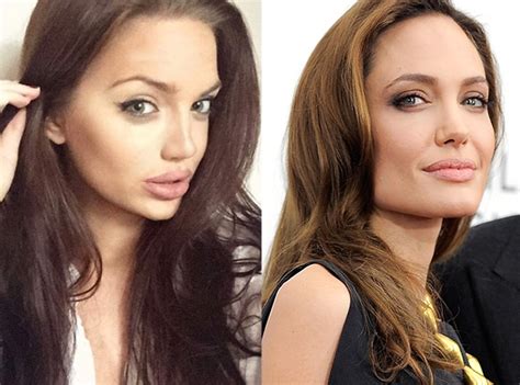 Angelina Jolie From Celebrities And Their Non Famous Look Alikes E News
