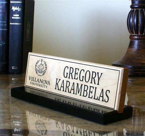 Desk Name Plate Personalized Customized Logo Engraved Solid Etsy