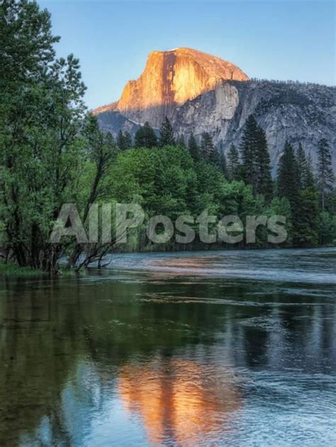 Half Dome Reflected In Merced River Yosemite Valley Yosemite