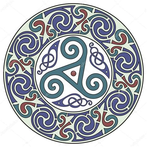 Round Celtic Design Celtic Mandala — Stock Vector © Bourbon 88 163442122