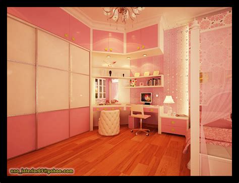 Pink Girls Bedroom By Husna R Ananta At