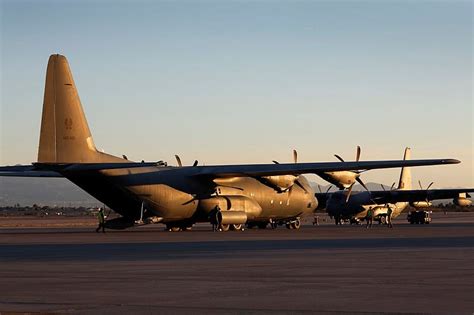 After Flight Checks Are Performed On An Raaf C 130j Hercules From No 37