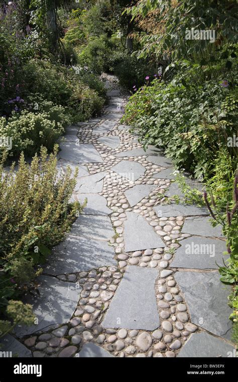 Decorative Slate Stone Paving Of Path Rhs Gardens Royal Horticultural