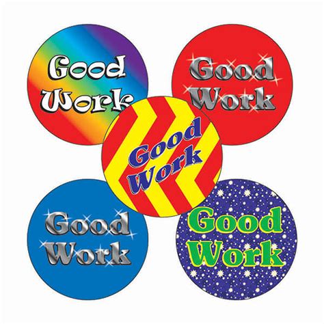 Good Work Stickers 70 Stickers 25mm Pupil Rewards