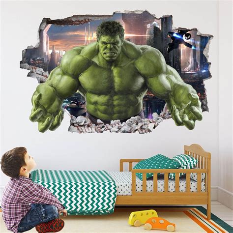 Hulk Avengers Superhero Wall Stickers Mural Decal Print Art Kids