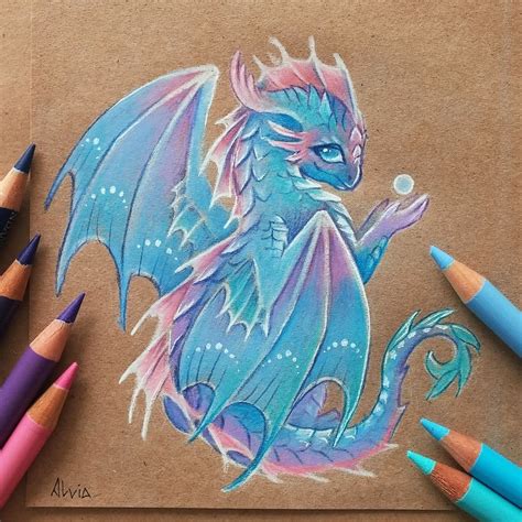Alviaalcedo Baby Water Dragon 💦🐉 Cute Dragon Drawing