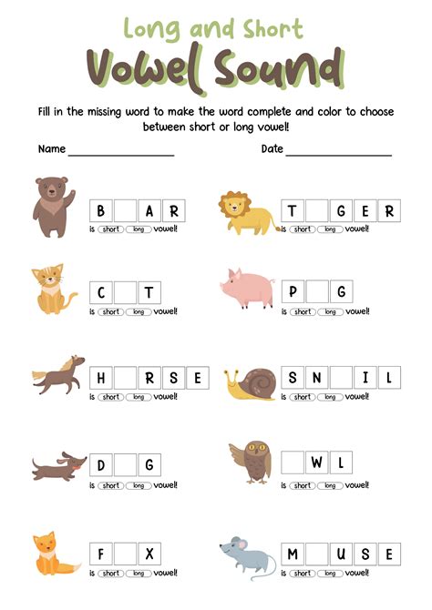 15 Best Images Of Long And Short Vowel Worksheets Kindergarten Long