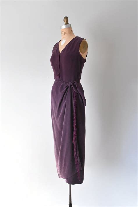 Ungaro Plum Silk Wrap Dress Purple Silk Dress Maxi Dresses Etsy