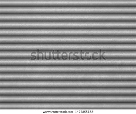 Corrugated Metal Roof Texture Background Horizontal Stock Vector