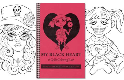 Adult Coloring Book Goth Girls Gothic Coloring By