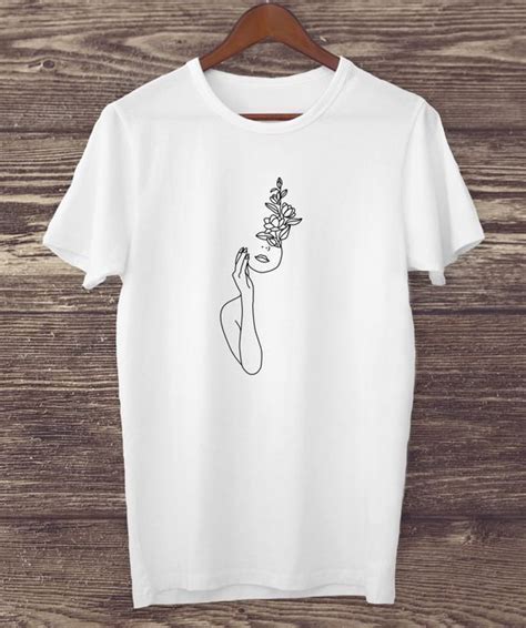 Minimalist Line Art Graphic T Shirt With Images Trendy Shirt