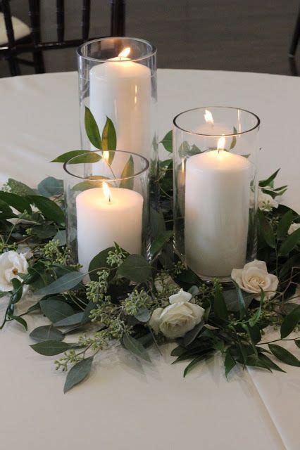 16 Trendy Greenery Wedding Centerpieces With Candles Eucalyptus