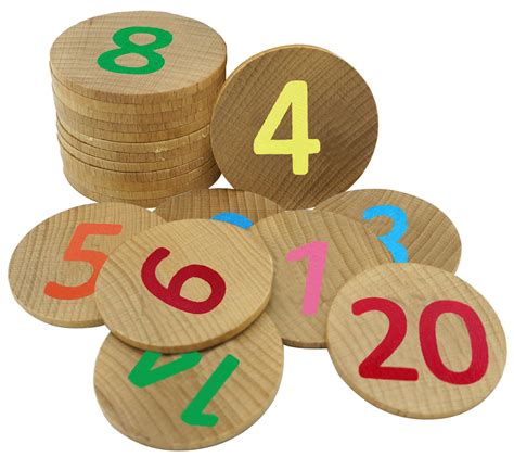 Numbers 1 20 Wooden Matching Pairs Wooden Numbers Wooden Wood Disc