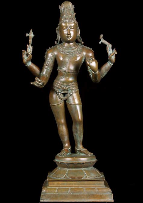 Sold Standing Bronze Shiva Sculpture 26 57b58 Hindu Gods And Buddha
