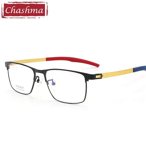 chashma ultra light weight anti blue ray prescription glasses frame titanium alloy men myopia