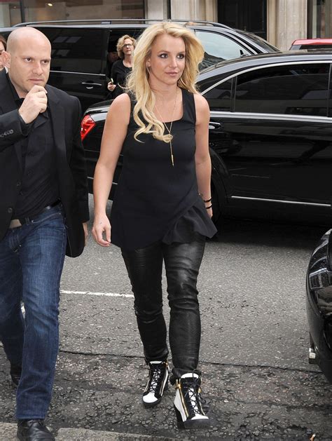 Britney Spears In Leather London October 2013