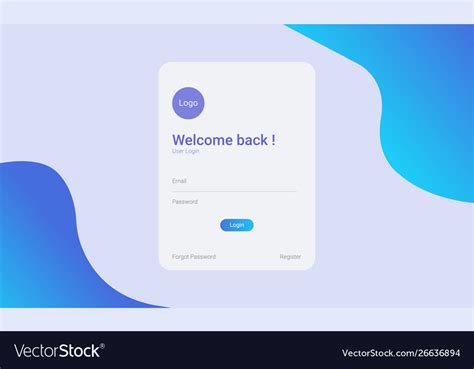 Modern Login Form Page Royalty Free Vector Image
