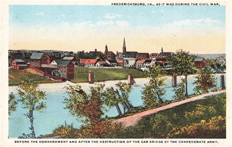 Postcard As It Was During The Civil War Fredericksburg Etsy