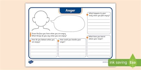 Anger Management Worksheets Primary Resources Twinkl