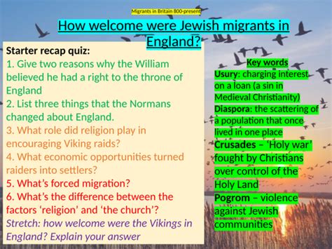 How Welcome Were Jewish Migrants In Medieval England Teaching Resources
