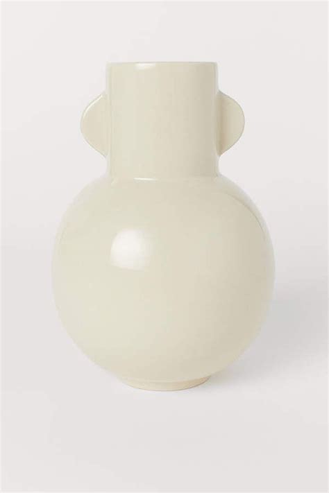 Vase keramik braun handarbeit h=29cm ø=14cm nummer 705 30. H&M - Stoneware Vase - White | Vase, Stoneware vase, Small ...