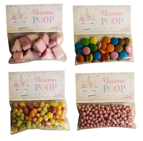 Unicorn Poo Poop Assorted Sweets Sweet Candy Bag Novelty T Party