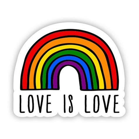 Love Is Love Rainbow 12 Vinyl Sticker Waterproof Decal