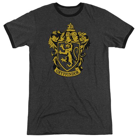 Harry Potter Gryffindor Crest Officially Licensed Adult Ringer T Shirt