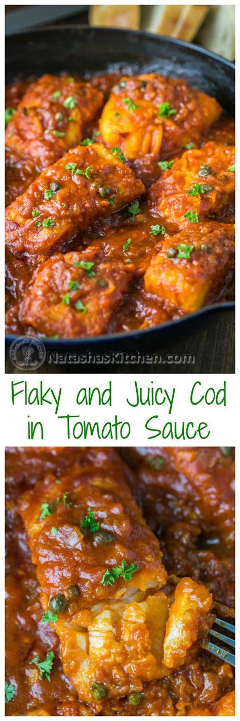 If you want to use the marinade as a dip or sauce, set some aside before it touches the raw fish. Cod fish in Tomato Sauce. The fish is flaky and juicy and ...