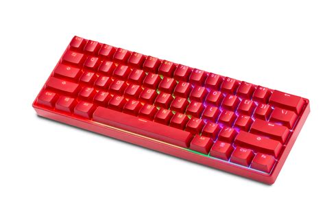 Red Gk61 Ansi Mechanical Keyboard Mechanical Switches Hk Gaming