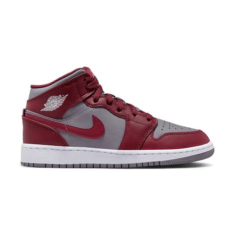 Air Jordan 1 Mid Cherrywood Red Gs Crepslocker