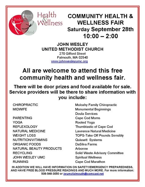 Sep 28 Community Health And Wellness Fair Falmouth Ma Patch