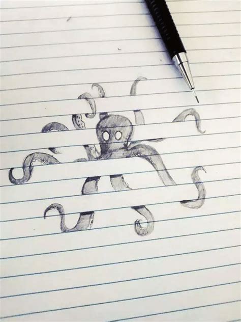 Love This Doodle Cool Drawings Illusion Drawings Drawings On Lined
