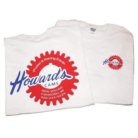 Howards Cams Retro Logo T Shirt White Medium Competition Products