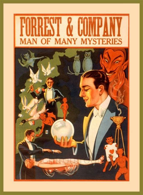 Antique Victorian Magician Art Poster Fortune Teller Etsy