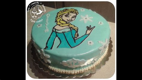 cake with elza frozen tort z księżniczką elzą elsą kraina lodu youtube