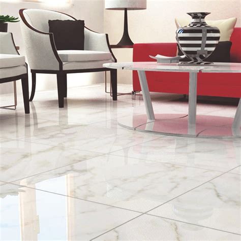 Carrara White High Gloss Ceramic Tile 24 X 24 100128834 Floor And