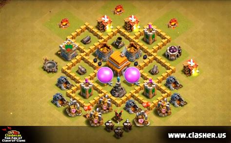 Town Hall War Base Map Clash Of Clans Clasher Us