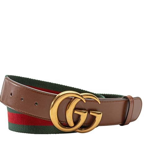 Gucci Ladies Web Belt With Double G Buckle Size 95 Cm 409416 H17wt
