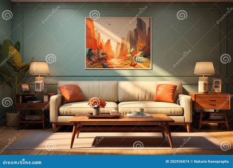 Nostalgic Grandeur: Spacious Living Room with Vintage-Inspired Couches