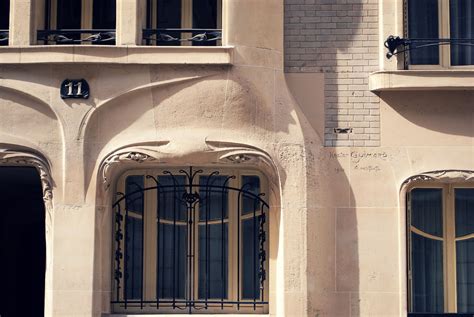 Detail of building designed by Hector Guimard, with signature - Hector Guimard — Wikipédia ...