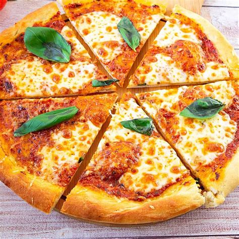 Classic Pizza Margherita With Homemade Pizza Dough Veena Azmanov