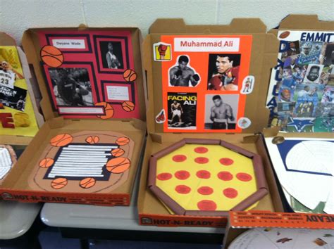 Pizza Box Biographies Miss Joness Classroom Pinterest Pizza
