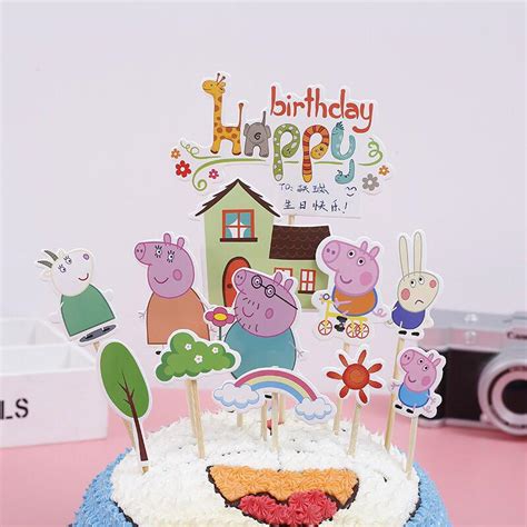 Available New Birthday Cake Topper Peppa Pig Birthday Cake Decorations