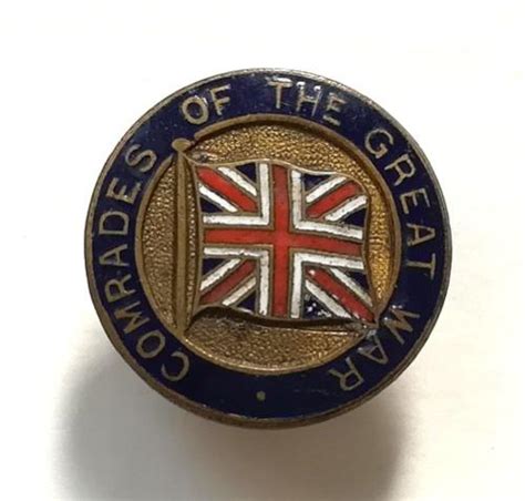 British Lapel Pin Enamel Comrades Of The Great War In South Africa