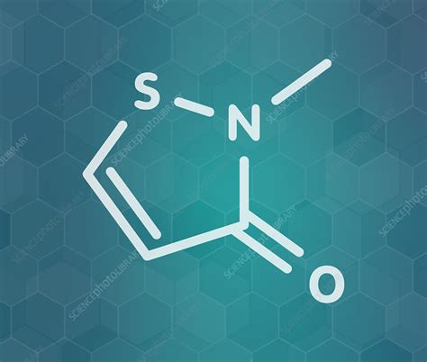 Methylisothiazolinone Preservative Molecule Illustration Stock Image